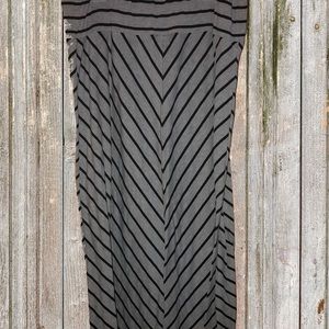 Back gray maxi dress